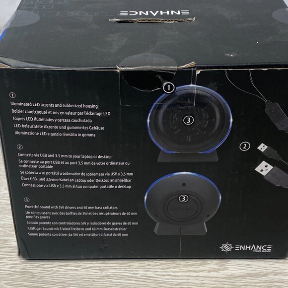 Small Pair of USB Stereo Speakers - Enhance - Picture 4 of 5